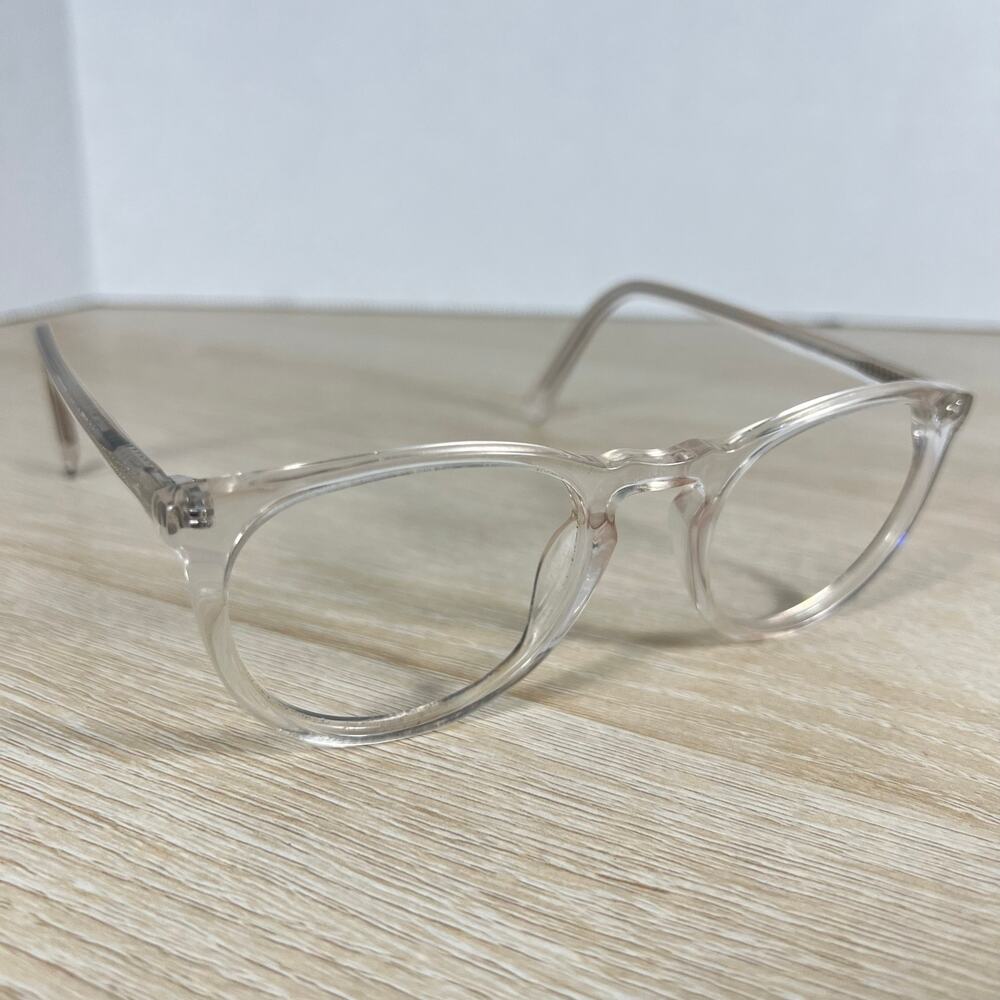 Warby Parker Eyeglasses Haskell 500 Clear Frame 49-22-145 Round Crystal